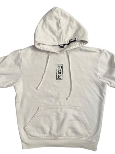 DGK Pullover Kangaroo Pocket White Hoodie Pink Cherry Blossom