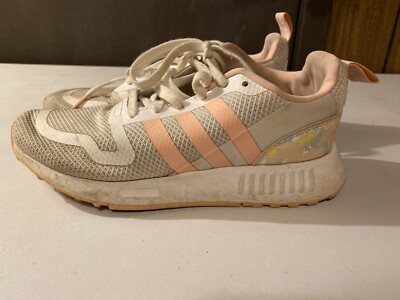 Adidas Multix J Q47162 Size 5.5 Woman's Kids Shoes Sneakers Pink White Stripe