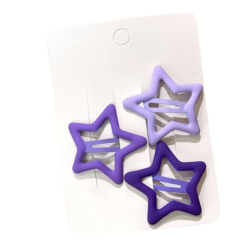 Star Snap Hair Clips Hollow Star Hair Barrettes Mixed Color Cifor Lady