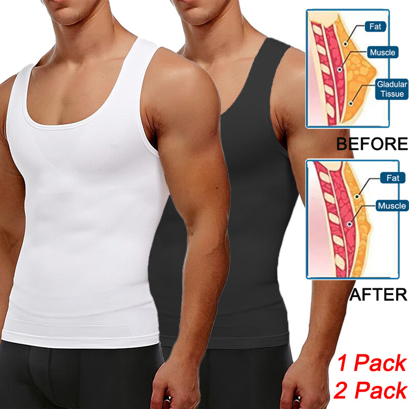 Mens Tshirts Dad Bod Workout Shirt Mens Body Shaper Vest Shirt