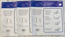 3X COLORBOK 8 1/2" X 11" POSTBOUND SCRAPBOOK REFILLS TOPLOADING PAGE PROTECTORS