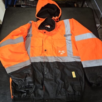 New York Hi-Viz Workwear WJX7012 Men's ANSI Class 3 High Visibility Bomber Safet