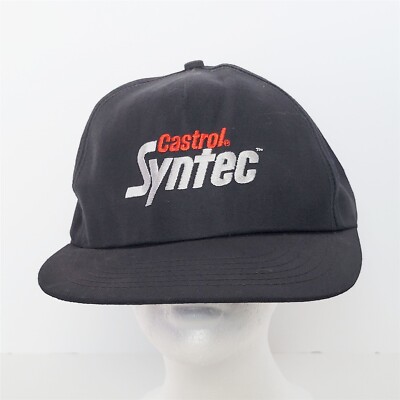 Castrol Syntec Oil Black Cap Hat Embroidered Snapback