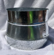 HVAC Duct 7 X 8 round Flue Smoke Pipe reducer