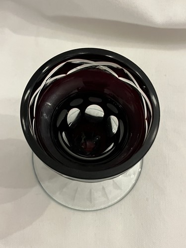 SUPERB BLACK/AMBER CRYSTAL CUT-TO-CLEAR CANDLESTICK CANDLE HOLDER.  Free Shipng - Picture 2 of 9