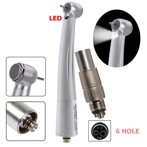 NSK Estilo Fibra Óptica Dental/LED E-generador Pieza de Mano Alta Velocidad Acoplador 6H/4H - Imagen 43 de 67