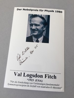 VAL L. FITCH (  2015) Nobelpreis Physik 1980  signed Foto 9 x 14 Autogramm