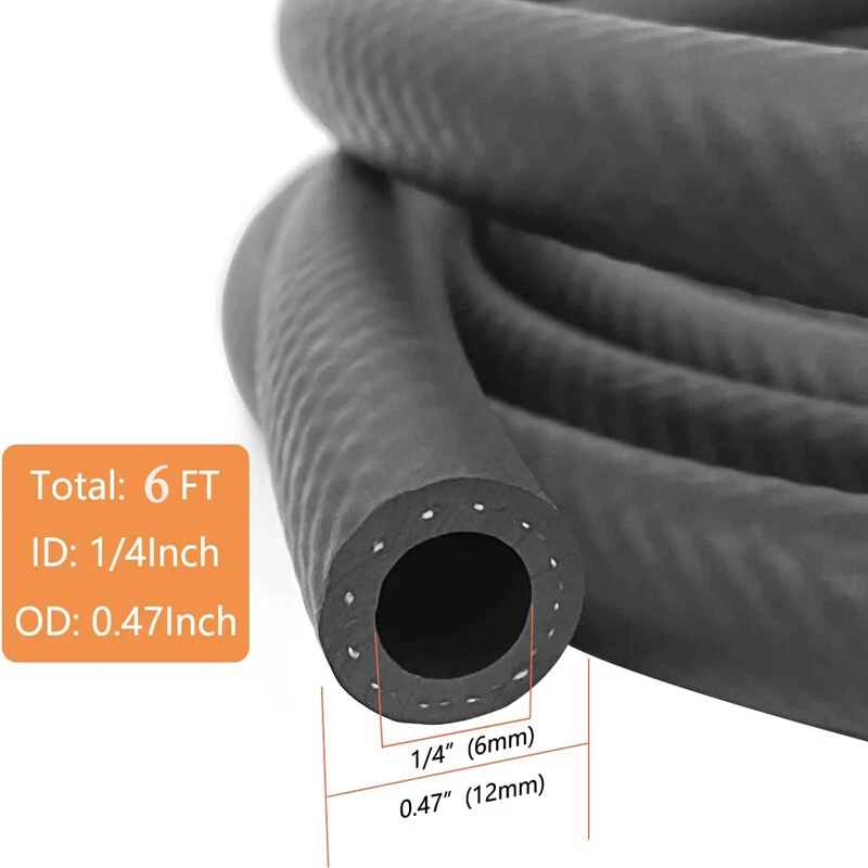 Motorcycle ATV Gasoline Filter Oil Pipe 1/4" Fuel Oil Gas Line Filter Pipe Clamp - Image 2 of 4