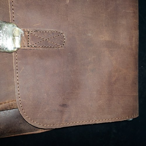 Retro Buffalo Hunter Leather Laptop Messenger Office Briefcase Bag NWOT - Picture 22 of 24