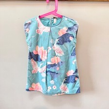Tea Collection Lotus Flower and Crane Bird Dress- Size 5