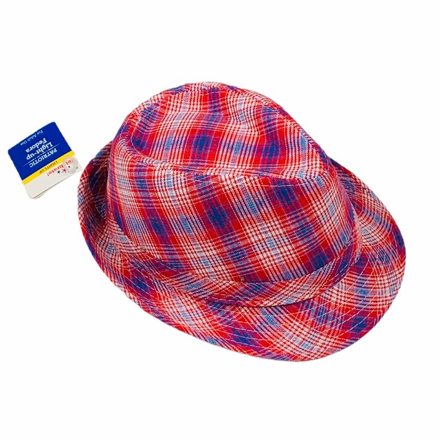 Patriotic Fedora Trilby LED Flashing 