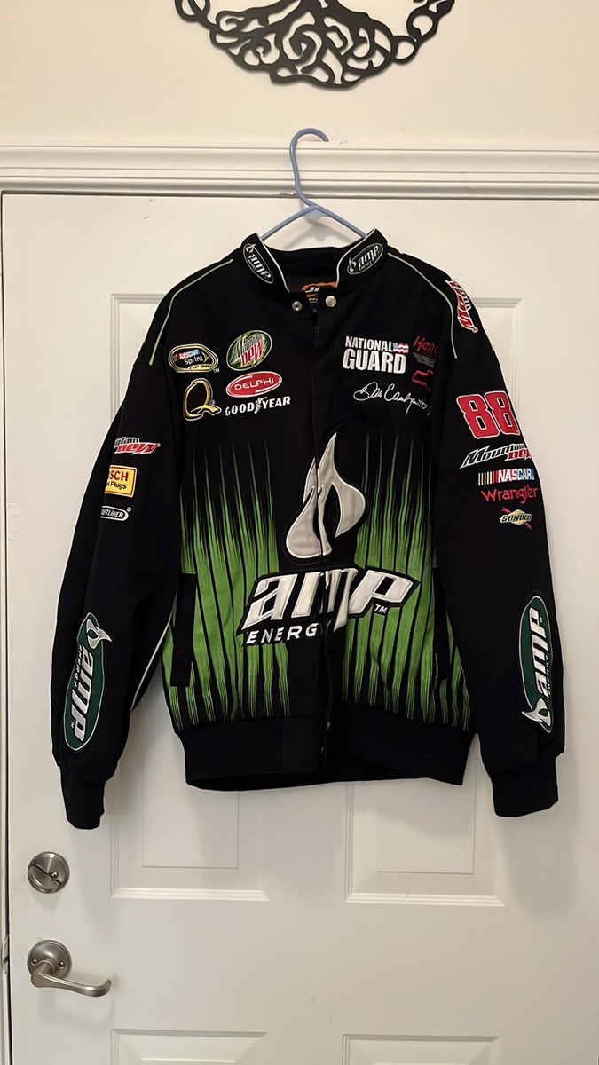 中古 Dale Jr. AMP ENERGY ジャケット 88 Dale Earnhardt Jr #88.JH Design Black AMP Uniform Jacket