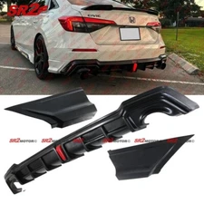 For 22-24 Honda Civic Sedan LED Brake Light Yofer Rear Bumper Diffuser Valance