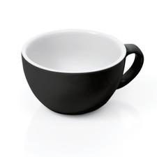 30x Cappuccino Tasse Obertasse Italia 200 ml schwarz, Porzellan