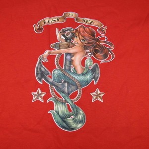 New Lost At Sea Mermaid Pin Up Girl Anchor Tattoo Art Tee T Shirt Sz Mens 4xl Ebay