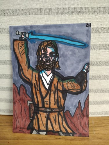 Zeichnung Obi-Wan Kenobi Jambiim Star Wars Jedi Darth Vader Showdown Ewan Anakin