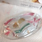 Savoir Vivre Holiday Spirit Oval Glass Candy Dish With Bells Design Christmas