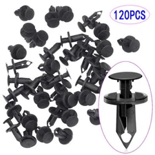 120PCS 8mm Bumper Clips Auto Car Hole Retainer Rivets Fastener Fender Push