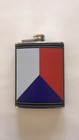 New 8oz Stainless Steel Flask with Colorblock Wrap