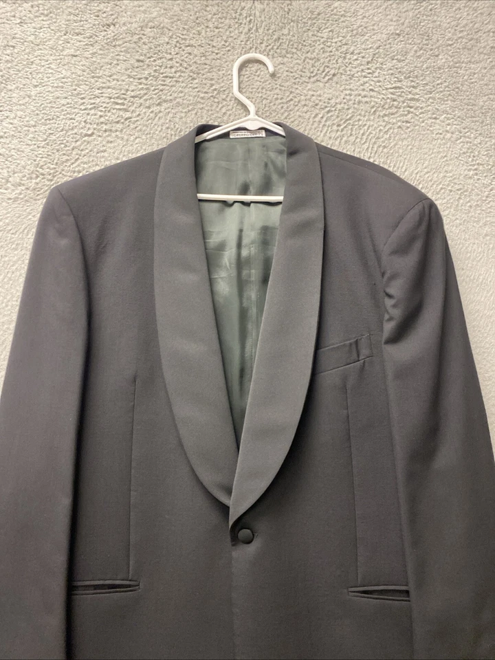 Abrigo de colección con cuello chal para hombre traje 2 piezas 46 L pantalones de esmoquin regulares /43-54 Foto 3 de 4