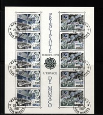 MONACO  bloc   Europa   1991  num: BF 52       oblitéré