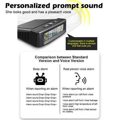 Solar Charging Trailer TPMS RV 4Sensor Real-time Tire Pressure Monitoring System - Picture 7 of 28