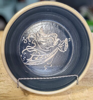 Turn & Burn Pottery Seagrove North Carolina Angel Blue Bowl