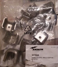 CommScope Andrew 31768A Stainless Steel Angle Adapter Clamp 3/8" Hole  Kit of 10
