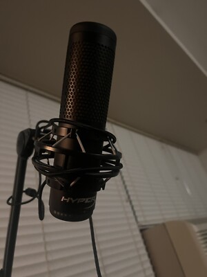 HyperX QuadCast S RGB LED USB Cardioid Microphone - Black And Mic Stand