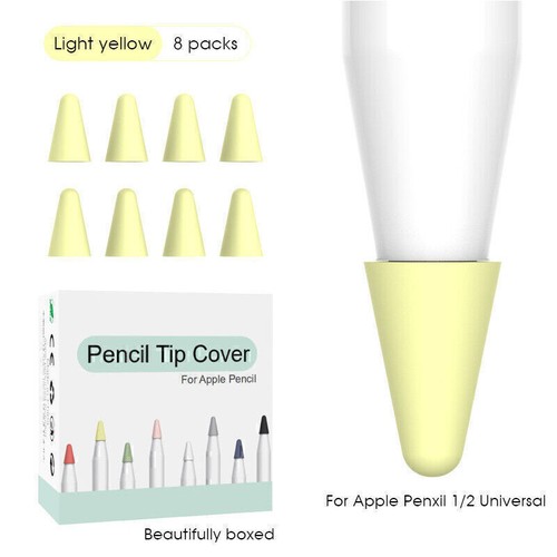 8PCS Silicone Touch Pen Nib Case Tip Protective Cover For Apple Pencil 1st 2nd - Picture 8 of 21