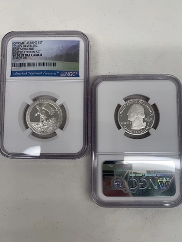 2016 S NGC PF70 UCAM PROOF SILVER QUARTER LIMITED EDITION SET FORT MOULTRIE