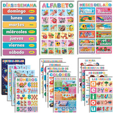 16 Spanish Classroom Posters - Spanish Learning for Kids, Abecedario Para Ni os