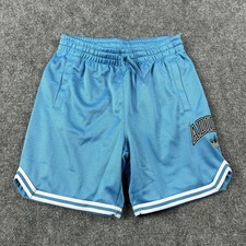 Adidas Shorts Boys Medium Blue Originals Mesh Basketball Athletic Trefoil Logo