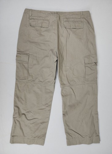 Harley Davidson Cargo Pants Mens Size 40x29 Beige Motorcycle Biker Logo Pockets - Picture 6 of 12