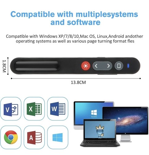 Telecomando Powerpoint, Wireless Presenter, Puntatore Laser per Presentazioni - Bild 2 von 7