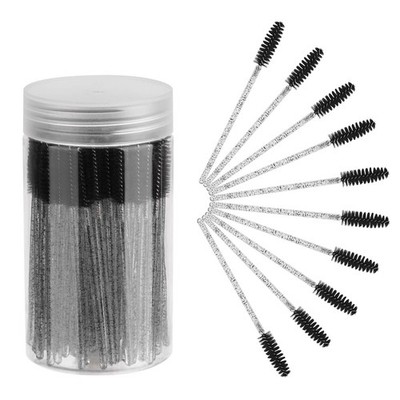 CHEFBEE 100PCS Disposable Eyelash Brush, Mascara 100 Count (Pack of 1), Black