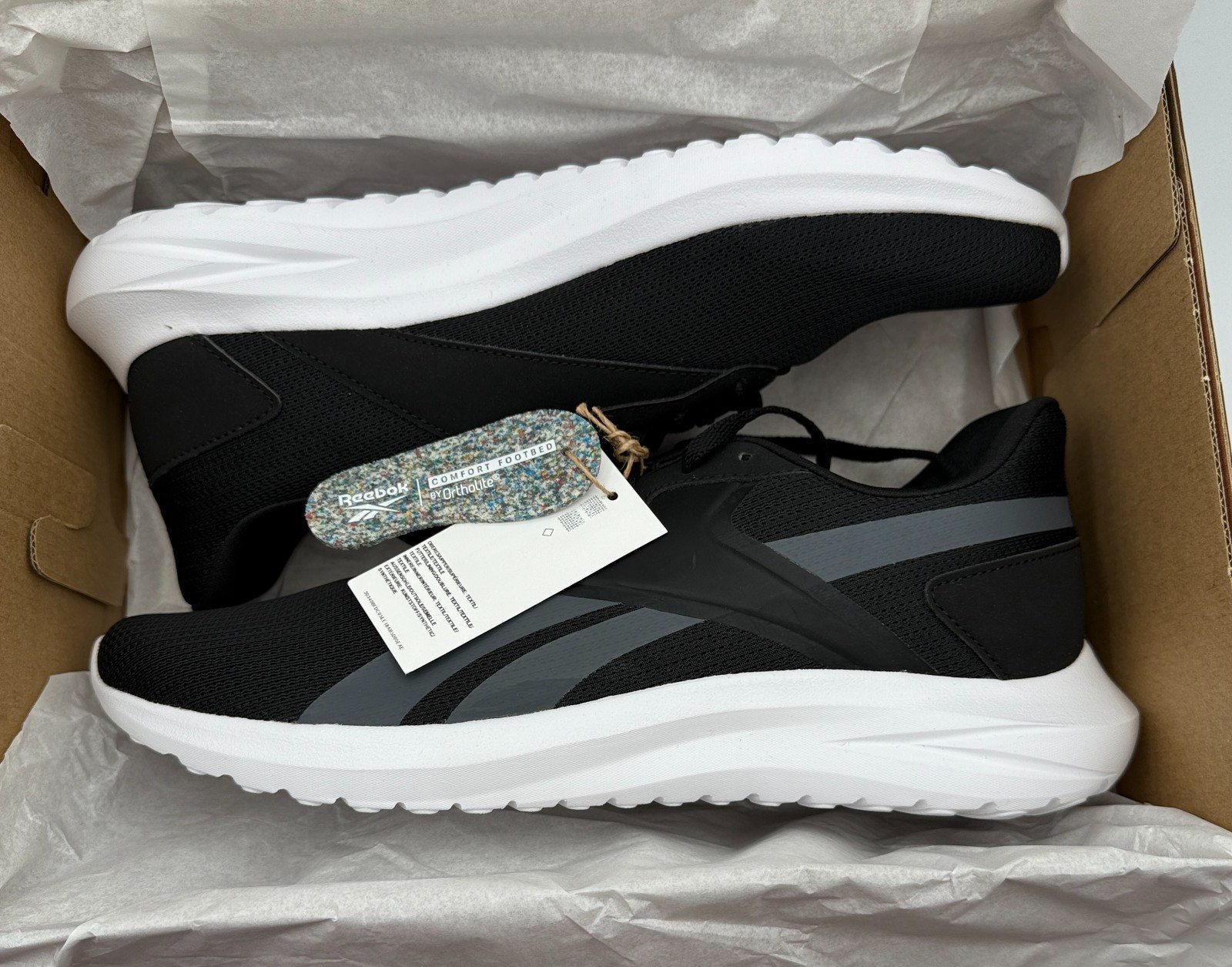 Reebok Energen Lux Shoes Mens Black Grey Athletic Running Training 100033639 thumbnail 8