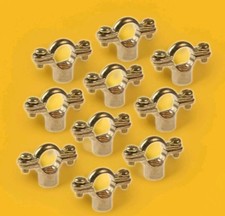Brass Munsen Pipe Ring Clip & Backplate M/F 15MM   (Pack of 1,3, 5 & 10)