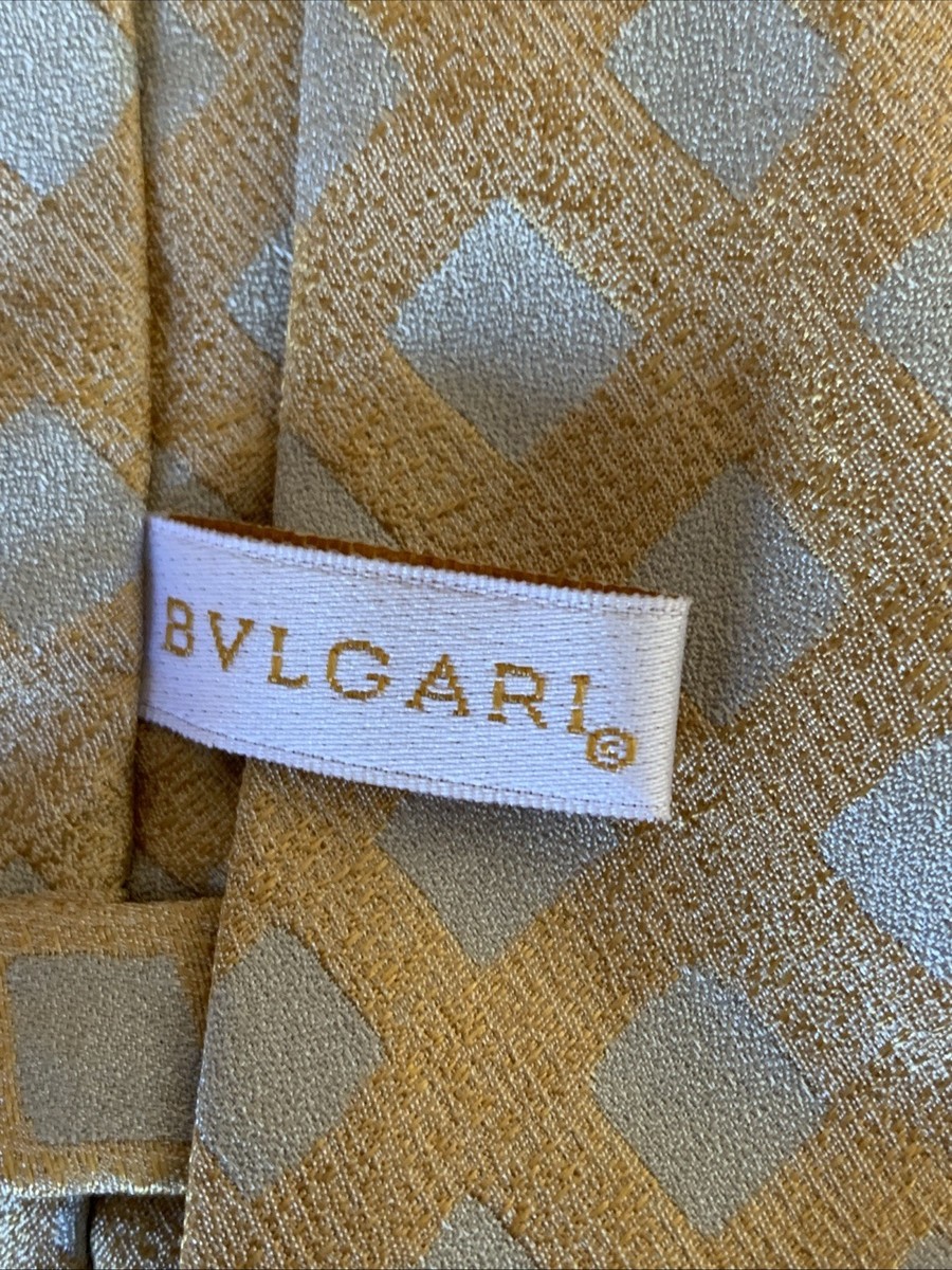 Bulgari Davide Pizzigoni All Silk Beige And Cream Jacquard Italy