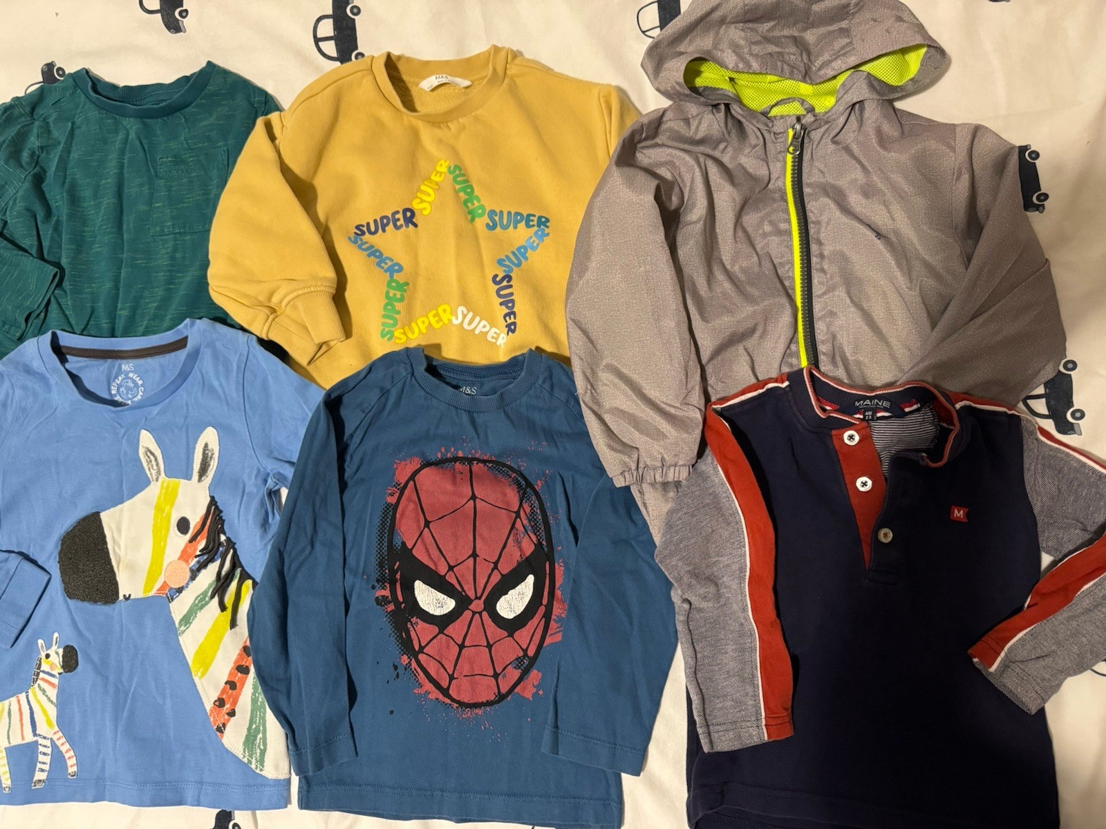 Boys 2-3 Years Tops Bundle With Waterproof Jacket, EUC, M&S, Next And Others image 2