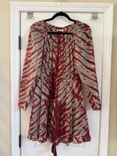 Ulla Johnson Naiara dress"canyon" tie-dye print, Sz 6 quiet luxury, $495