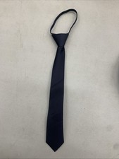 1 Marc Ferrier Men's Easy String Zip Neck Tie For School Uniform Kids Navy