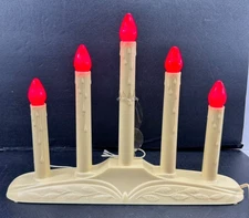 Set of 2 Five Light Candolier Drip Candle Electric Candelabra NOMA Christmas