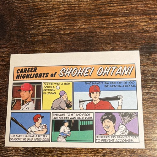 Topps 2022 Heritage Shohei Ohtani 1973 Topps Comics Insert #73TC-5 Angels