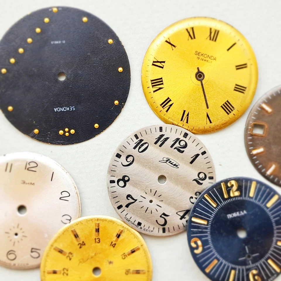 批量 35 件 复古 苏联表盘 – Pobeda、Raketa、Luch、Poljot、Molnija — 第 4/4 张图片