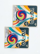 Yo-Yo Lights Up Rainbow Spiral Swirl Design Ages 8 Toy Lot of 2
