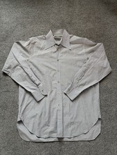 Gucci Men’s Button Up Dress Shirt Gray Stripe Size 41/16 Made In Italy