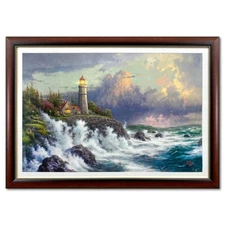 Thomas Kinkade (1958-2012), "Conquering the Storms" Framed Limited Edition Litho