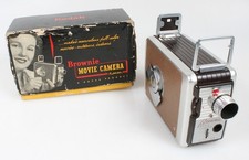 ART DECO 8MM MOVIE CAMERA IN ORIGINAL BOX WITH MANUAL