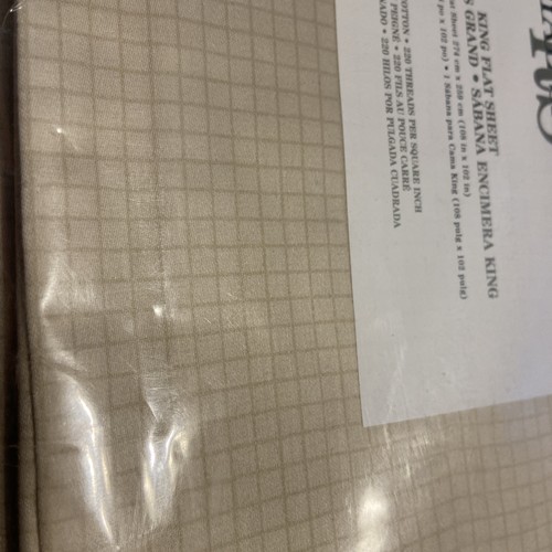Royal Sateen King Flat Sheet Classic Check 100% Combed Cotton 220 Thread Count - Picture 9 of 9